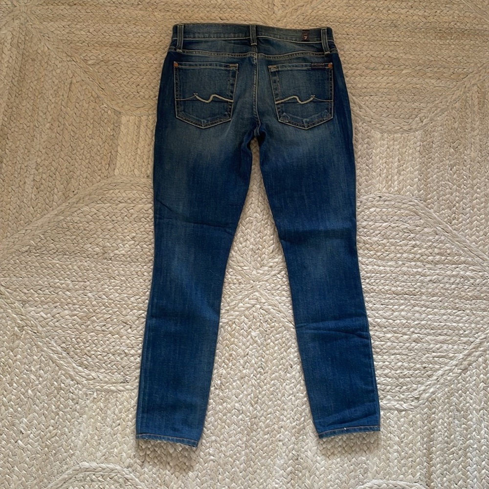 7 for all mankind Genevieve SUNB wash mid rise skinny Jean, size 27 - Picture 5 of 6